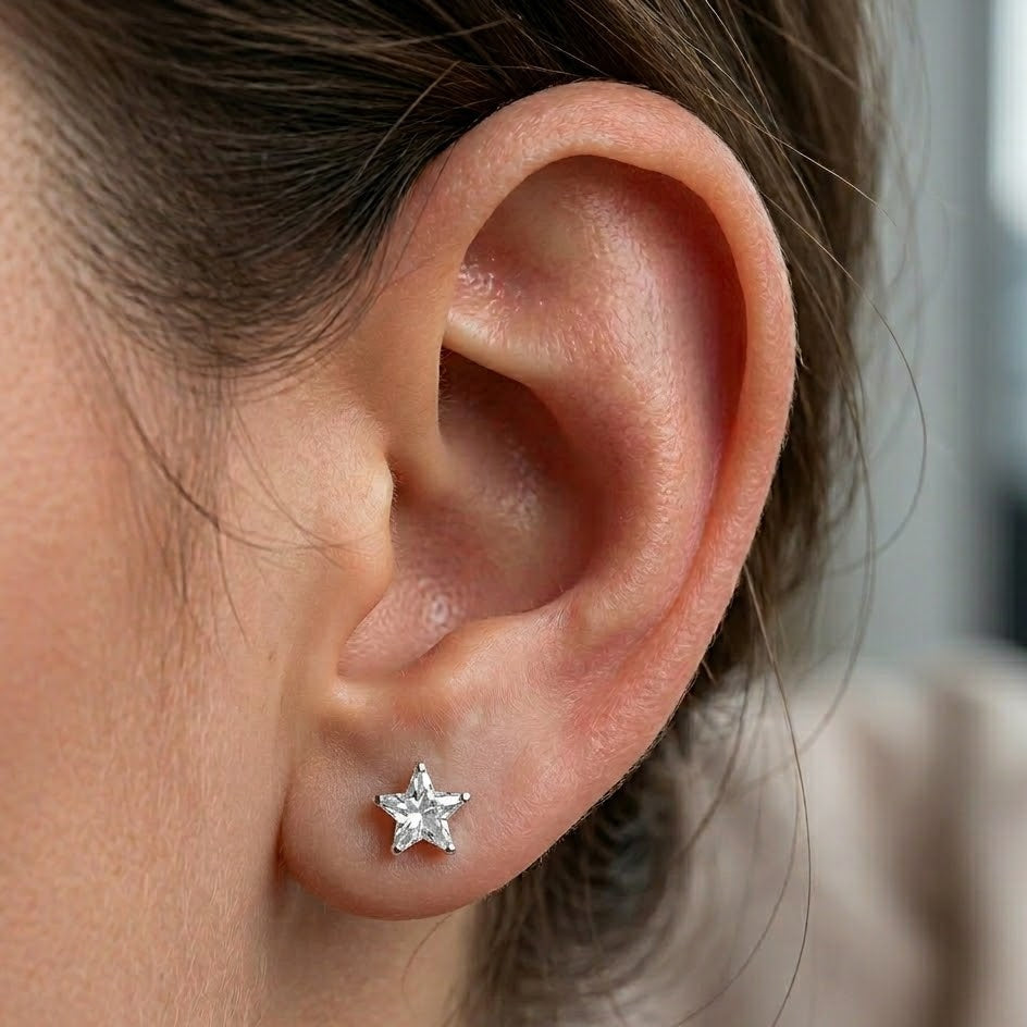 Titanový labret 'Crystal Star'