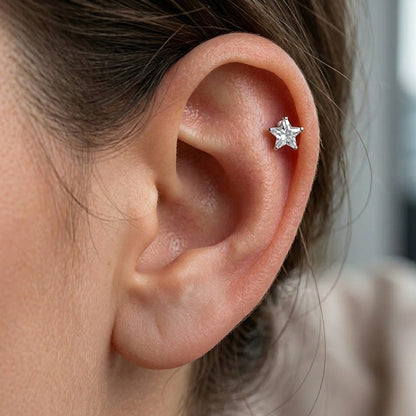 Titanový labret 'Crystal Star'