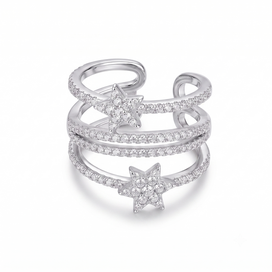 Hvězdná náušnice ear cuff