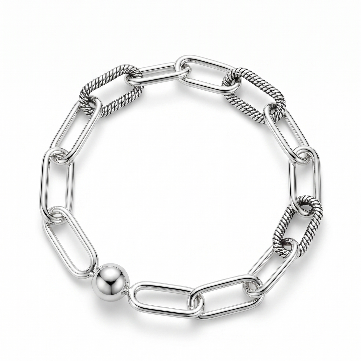 Náramek Paperclip řetízek