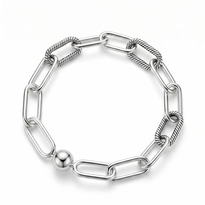 Náramek Paperclip řetízek