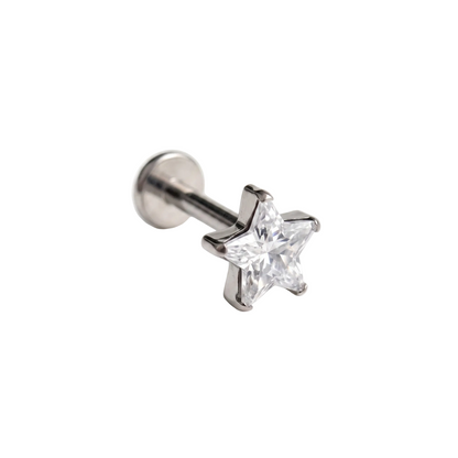 Titanový labret 'Crystal Star'