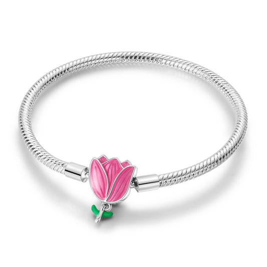 Strieborný Náramok s Tulipánom