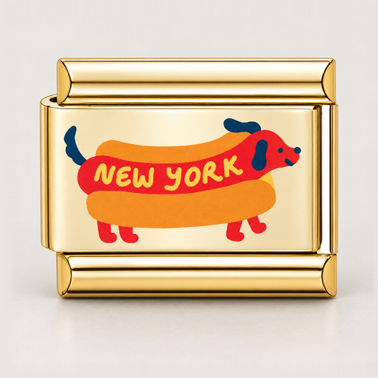 Prívesok New York jazvečík – zlatistý