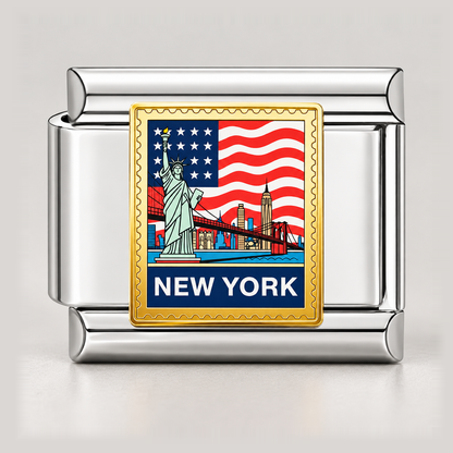Prívesok Pozdrav z New Yorku – striebristý