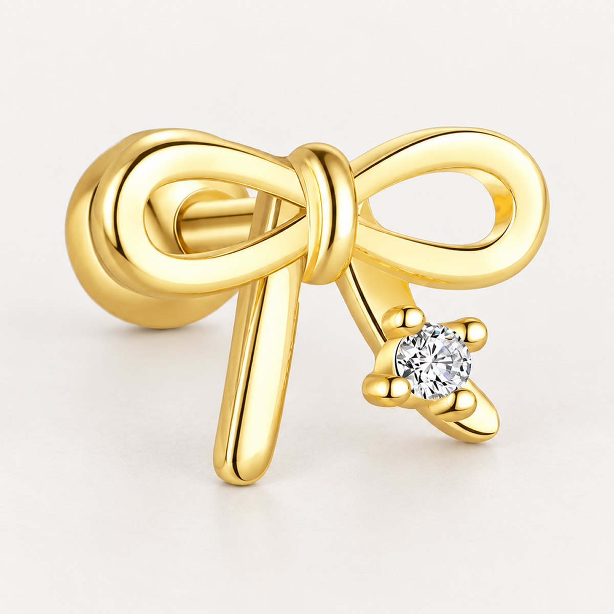 Piercing Náušnica Mašlička Zirconia Ag 925