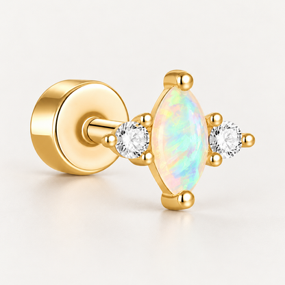 Piercing Náušnica Opal Marquise Ag 925