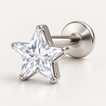 Titánový Labret 'Crystal Star'