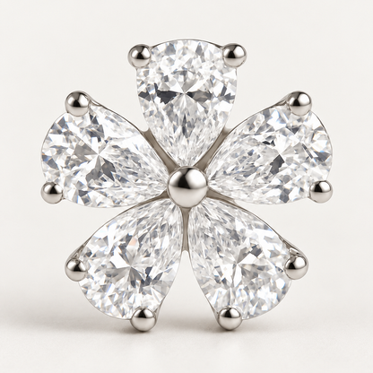 Titánový 'Diamond Bloom' Labret