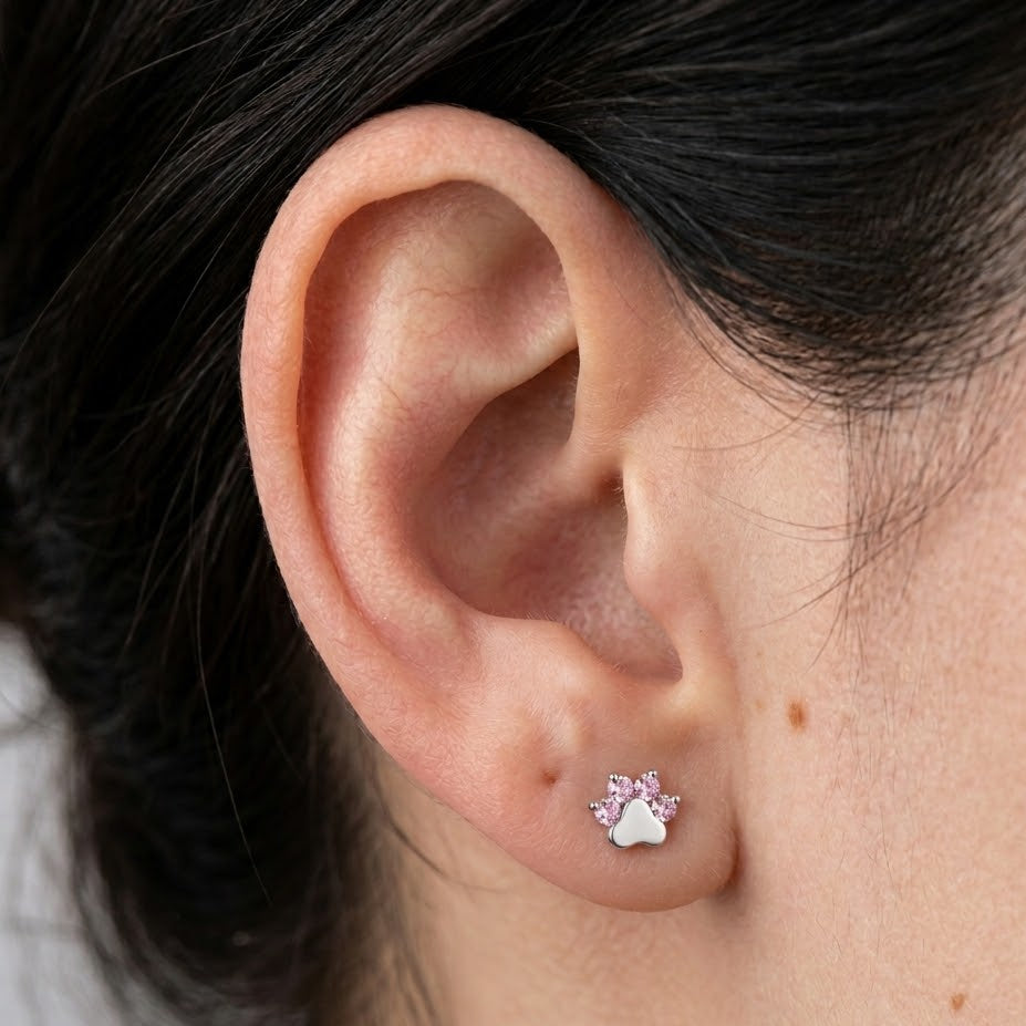 Titánový Labret 'Blush Pink Paw'